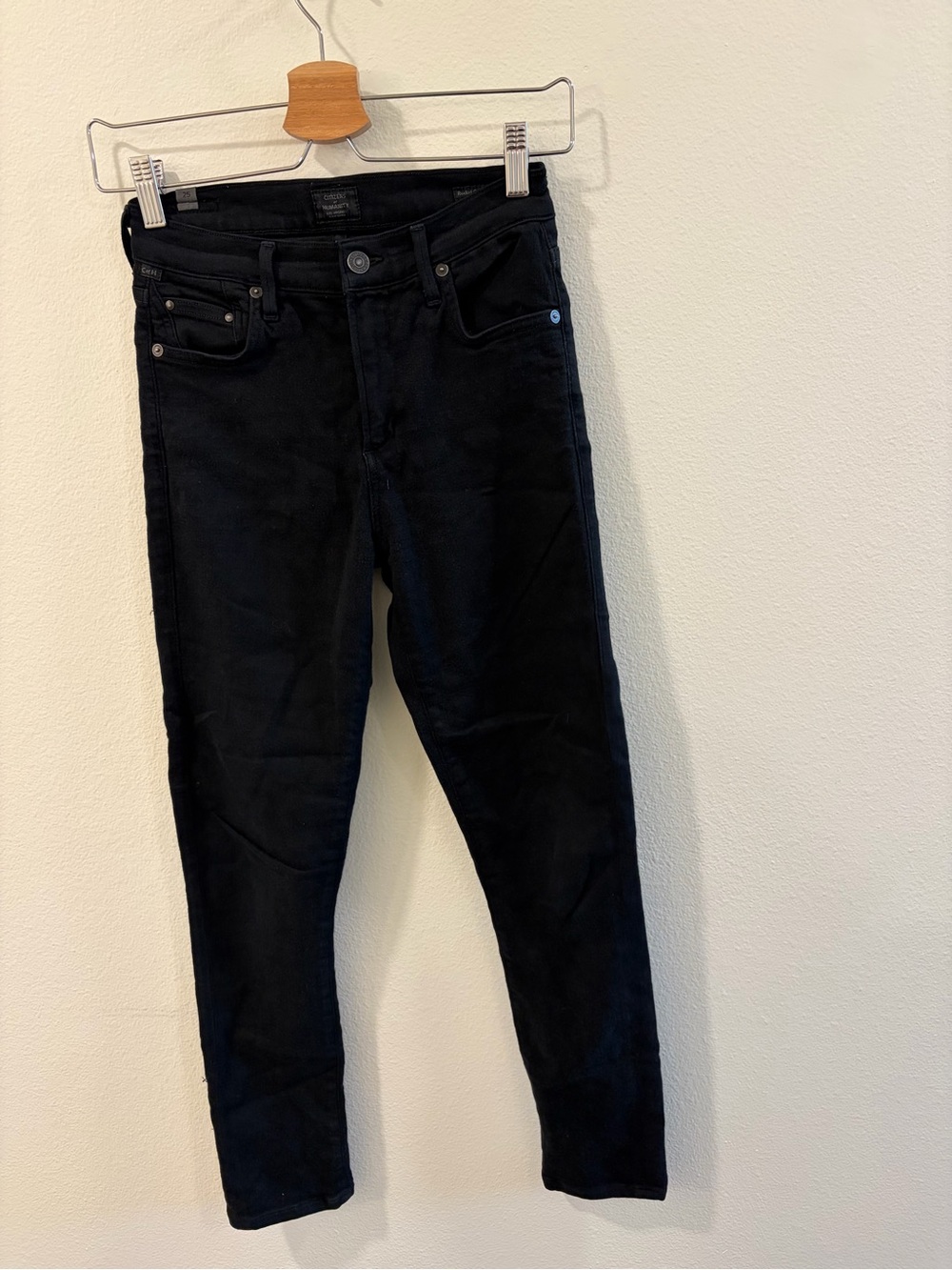 Citizens Of Humanity Black Rocket Crop high rise skinny Jeans